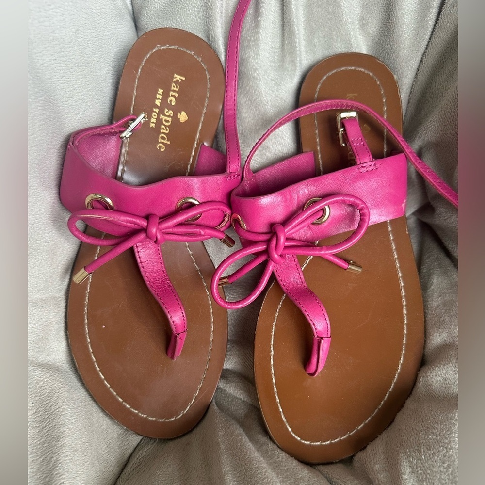 Kate Spade Pink Leather Sandals